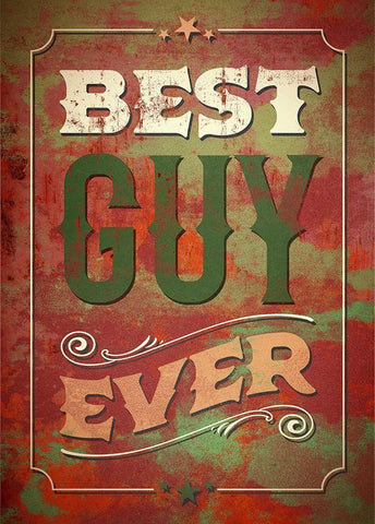 Sassy  Sentiment I-Best Guy White Modern Wood Framed Art Print with Double Matting by Duirwaigh