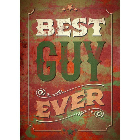 Sassy  Sentiment I-Best Guy Gold Ornate Wood Framed Art Print with Double Matting by Duirwaigh