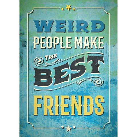 Sassy  Sentiment III-Best Friends Gold Ornate Wood Framed Art Print with Double Matting by Duirwaigh