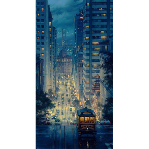 Light  Canyon Black Modern Wood Framed Art Print with Double Matting by Lushpin, E.