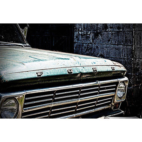 Drivethrough Black Modern Wood Framed Art Print by Manelis, Jessica