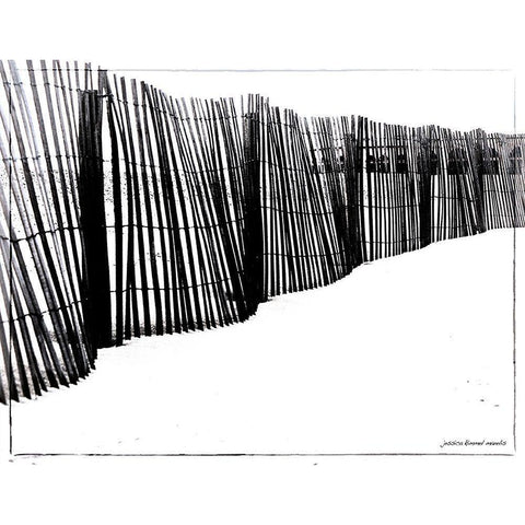 Fences  Make Good Neighbors Black Modern Wood Framed Art Print by Manelis, Jessica