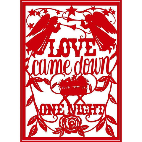 Love Came Down-red Gold Ornate Wood Framed Art Print with Double Matting by Sowell, Sharyn