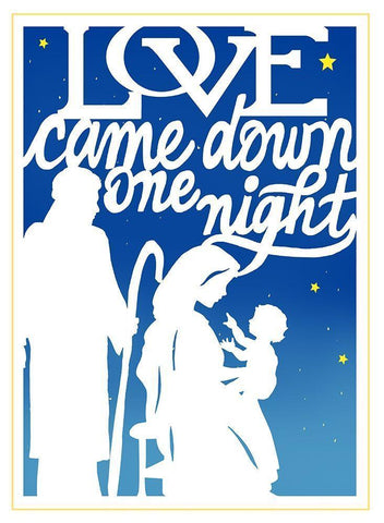 Love Came Down-blue Black Ornate Wood Framed Art Print with Double Matting by Sowell, Sharyn