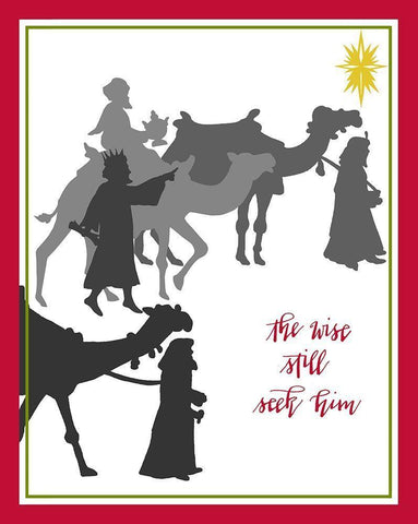 Wise Men Still Seek Him Black Ornate Wood Framed Art Print with Double Matting by Sowell, Sharyn