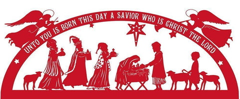 Unto You is Born Black Ornate Wood Framed Art Print with Double Matting by Sowell, Sharyn