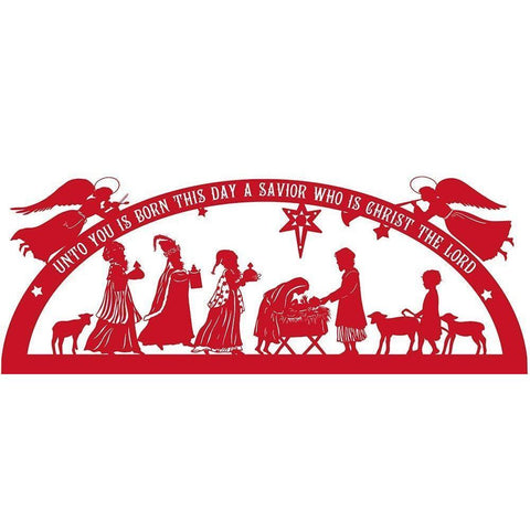 Unto You is Born Black Modern Wood Framed Art Print with Double Matting by Sowell, Sharyn