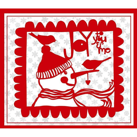 Joy to You and Me Black Modern Wood Framed Art Print by Sowell, Sharyn