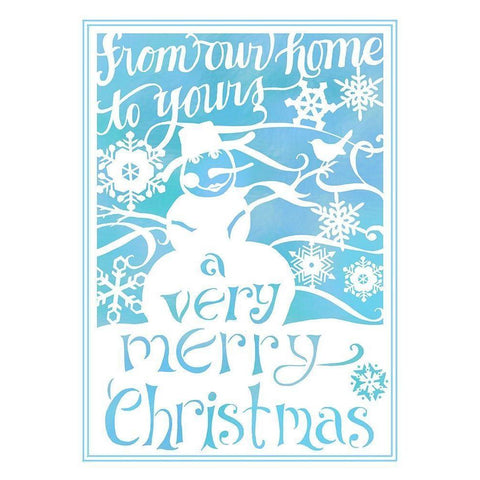 A Very Merry Christmas White Modern Wood Framed Art Print by Sowell, Sharyn