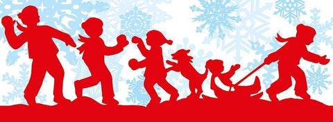 Winter Silhouette II Black Ornate Wood Framed Art Print with Double Matting by Sowell, Sharyn