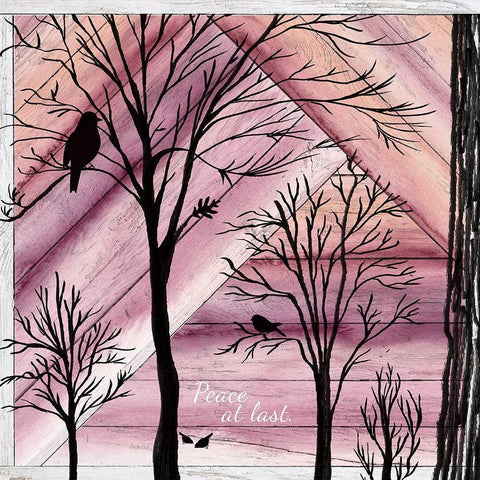 Framed  Wood Sentiment I-Peace Black Modern Wood Framed Art Print with Double Matting by Lee C