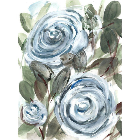Farmhouse  Rose blue I Black Modern Wood Framed Art Print by Chapman, Marcy