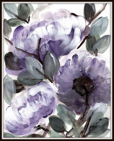 Farmhouse  Bush purple II Black Ornate Wood Framed Art Print with Double Matting by Chapman, Marcy