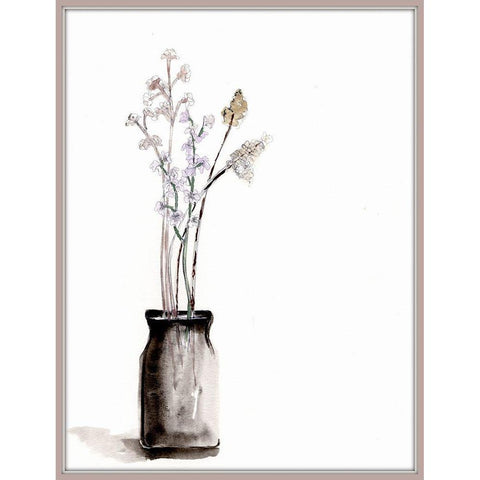 Little  Tablescape Piece White Modern Wood Framed Art Print by Chapman, Marcy