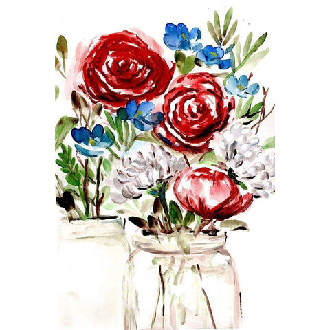 Proud  to be an American I Black Modern Wood Framed Art Print with Double Matting by Chapman, Marcy