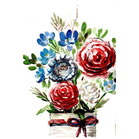 Proud  to be an American II White Modern Wood Framed Art Print by Chapman, Marcy