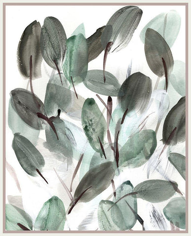 Farmhouse  Leafy I Black Ornate Wood Framed Art Print with Double Matting by Chapman, Marcy