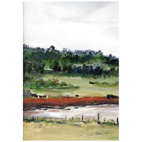 Farmhouse  Fields I Black Modern Wood Framed Art Print by Chapman, Marcy