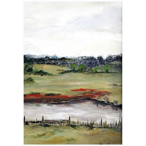 Farmhouse  Fields II Black Modern Wood Framed Art Print by Chapman, Marcy
