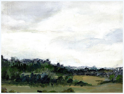 Open  Skies White Modern Wood Framed Art Print with Double Matting by Chapman, Marcy