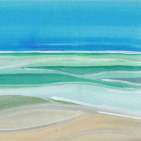 Hinting  at Summer White Modern Wood Framed Art Print by Chapman, Marcy