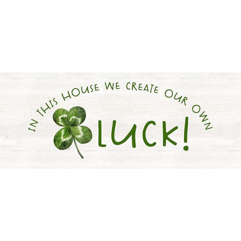 Shamrock Rainbows panel I-Our own Luck White Modern Wood Framed Art Print by Reed, Tara