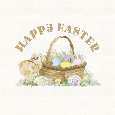 Farmhouse  Easter Sentiment IV-Easter Basket Black Ornate Wood Framed Art Print with Double Matting by Reed, Tara