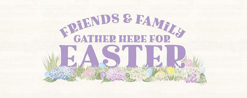 Farmhouse  Easter Sentiment panel-Gather White Modern Wood Framed Art Print with Double Matting by Reed, Tara