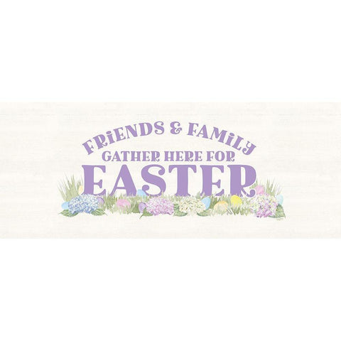 Farmhouse  Easter Sentiment panel-Gather Black Modern Wood Framed Art Print with Double Matting by Reed, Tara