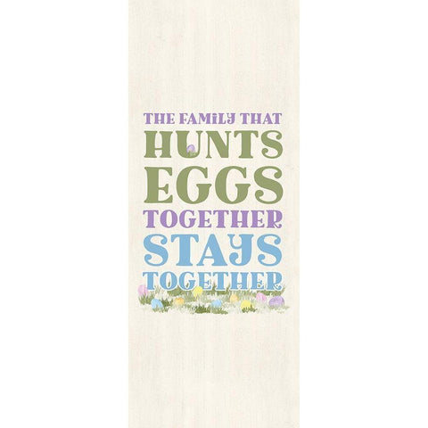 Farmhouse  Easter Sentiment vertical-Together White Modern Wood Framed Art Print by Reed, Tara