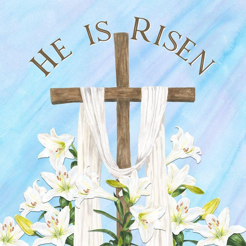 He is Risen IV-Risen White Modern Wood Framed Art Print with Double Matting by Reed, Tara