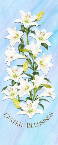 He  is Risen vertical I-Easter Blessings Black Ornate Wood Framed Art Print with Double Matting by Reed, Tara