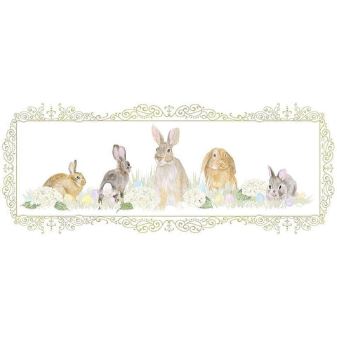 Vintage  Easter panel II Black Modern Wood Framed Art Print with Double Matting by Reed, Tara