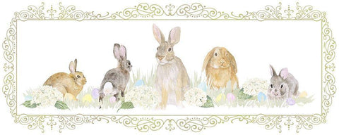 Vintage  Easter panel II White Modern Wood Framed Art Print with Double Matting by Reed, Tara