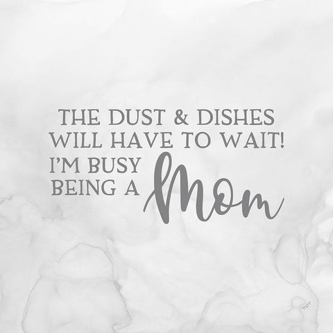 Mother  Sentiments II-Dust and Dishes White Modern Wood Framed Art Print by Reed, Tara