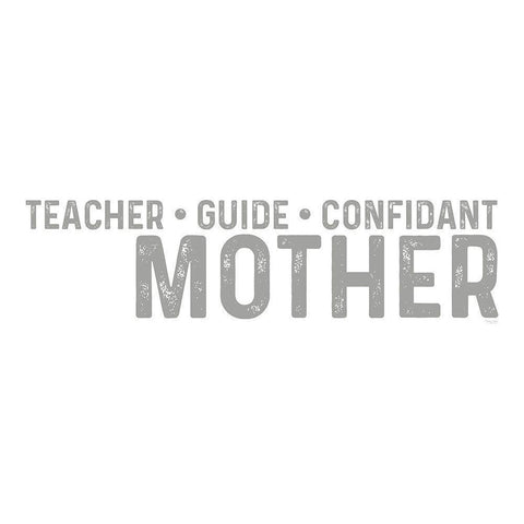 Mother  Sentiments panel II-Teacher Black Modern Wood Framed Art Print with Double Matting by Reed, Tara