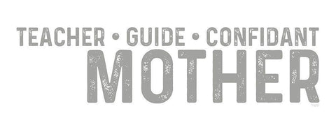 Mother  Sentiments panel II-Teacher Black Ornate Wood Framed Art Print with Double Matting by Reed, Tara