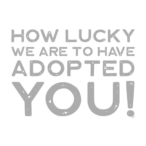 Adoption  Sentiments II-Lucky White Modern Wood Framed Art Print with Double Matting by Reed, Tara