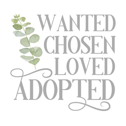 Adoption  Inspiration II-Wanted White Modern Wood Framed Art Print by Reed, Tara