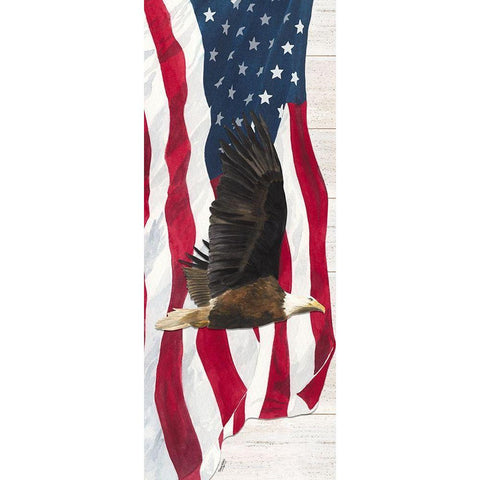 Let  Freedom Soar vertical II White Modern Wood Framed Art Print by Reed, Tara