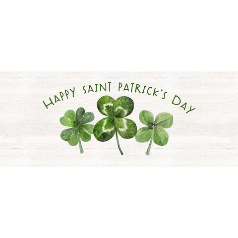 Shamrock  Rainbows panel II-Happy St Patricks Gold Ornate Wood Framed Art Print with Double Matting by Reed, Tara