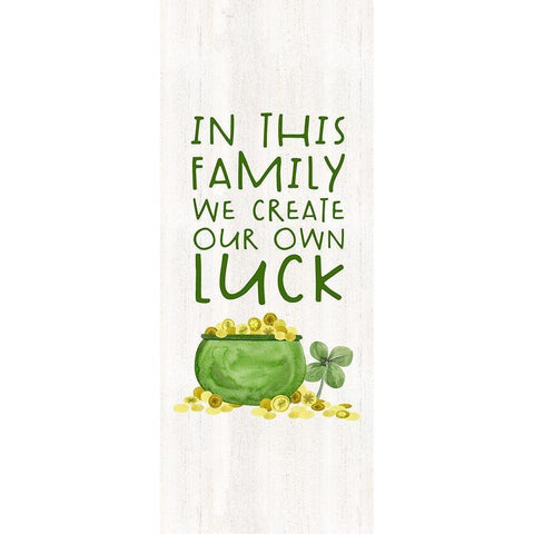 Shamrock  Rainbows vertical I-Create our Luck Gold Ornate Wood Framed Art Print with Double Matting by Reed, Tara