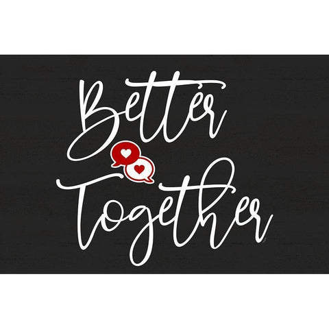 Valentines  landscape sentiment I-Better Together Gold Ornate Wood Framed Art Print with Double Matting by Reed, Tara