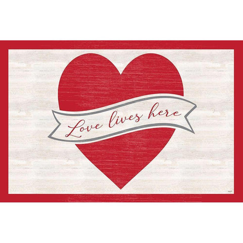 Valentines  landscape sentiment II-Love Heart White Modern Wood Framed Art Print by Reed, Tara