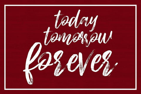 Valentines  landscape sentiment VII-Forever Black Ornate Wood Framed Art Print with Double Matting by Reed, Tara