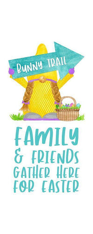 Easter Gnomes vertical II-Family And Friends Black Ornate Wood Framed Art Print with Double Matting by Reed, Tara