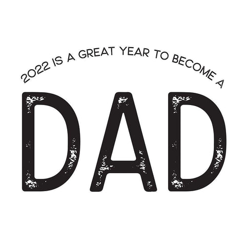 Fathers Day Sentiment I-Dad White Modern Wood Framed Art Print with Double Matting by Reed, Tara