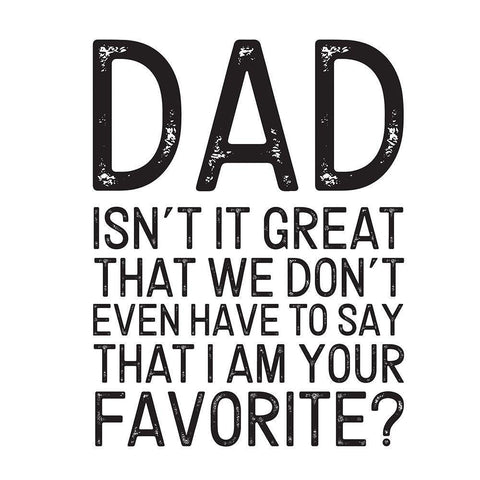 Fathers Day Sentiment III-Favorite Black Ornate Wood Framed Art Print with Double Matting by Reed, Tara