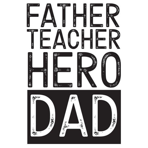 Fathers Day Sentiment portrait White Modern Wood Framed Art Print by Reed, Tara