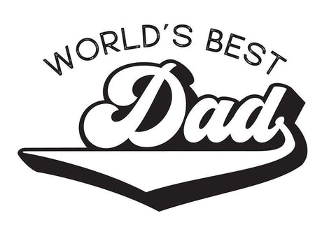 Fathers Day Sentiment landscape II-Worlds Best Black Ornate Wood Framed Art Print with Double Matting by Reed, Tara